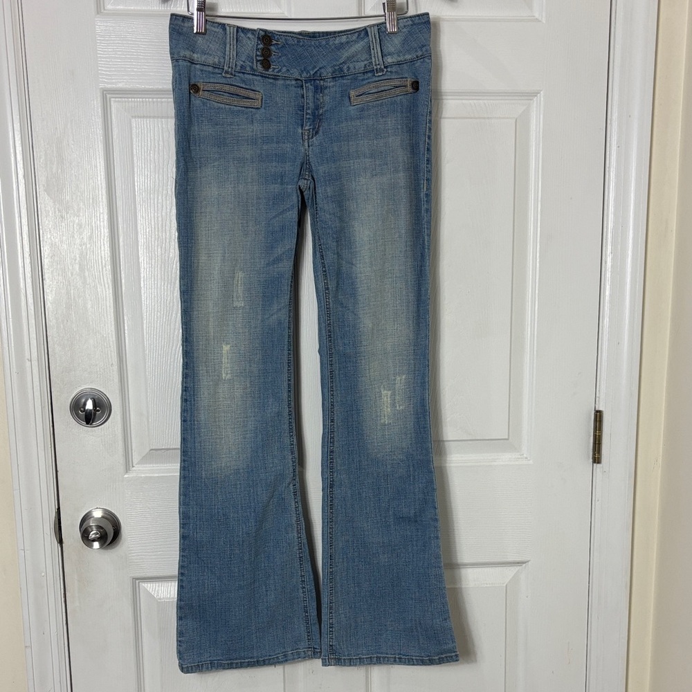 HYDRAULIC Low Rise Flare Y2K Jeans  cotton stretch size 11/12 Retro  2000s